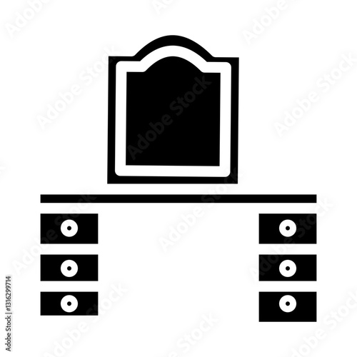 Dresser Vector Design Icon Style