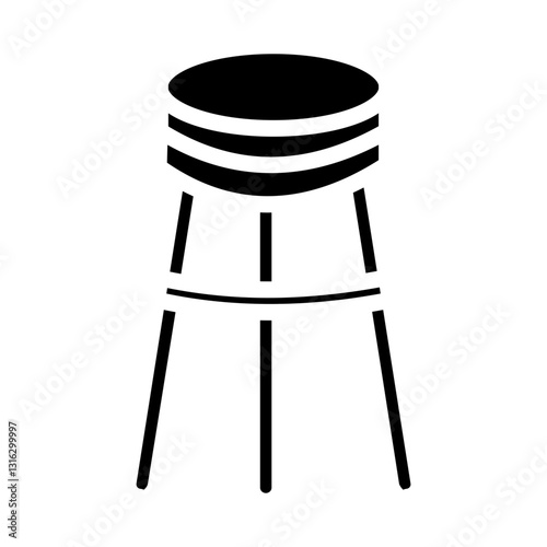 Bar stool Vector Design Icon Style