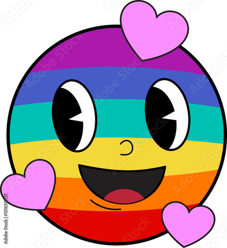 Pride Month Emoji Retro style.