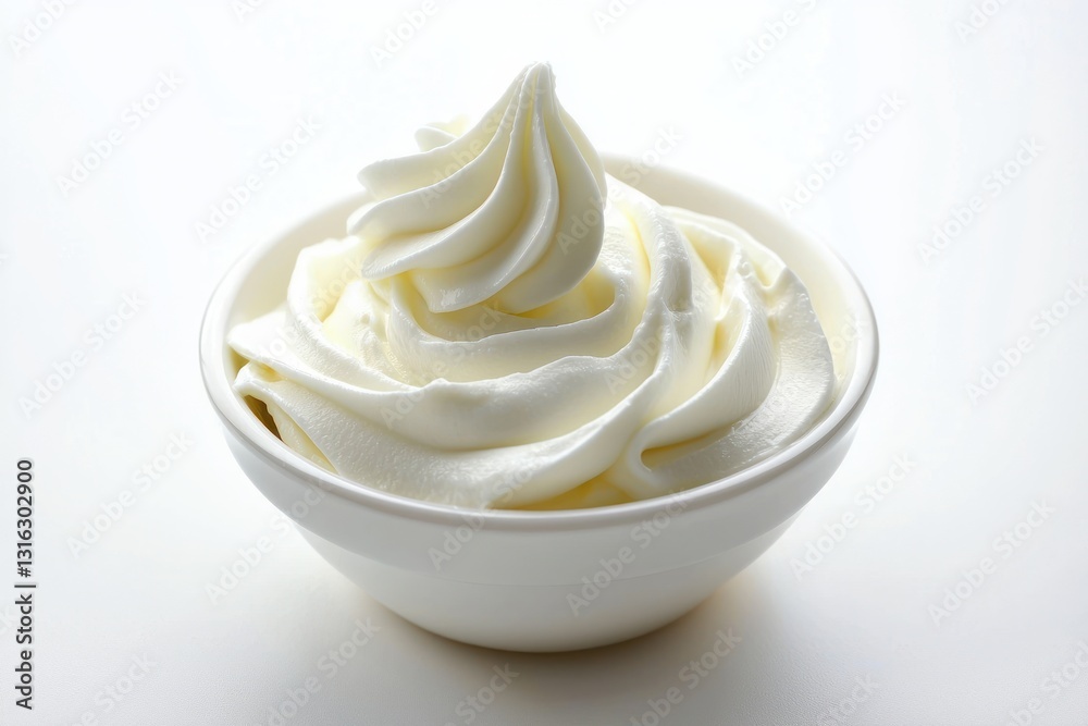 Delicious soft serve in a white bowl on a white surface creamy texture close up studio shot food photography Delicious soft serve in a white bowl on a white surface creamy texture close up studio shot food photography