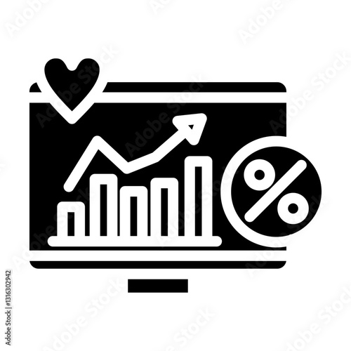 Engagement rate Vector Design Icon Style