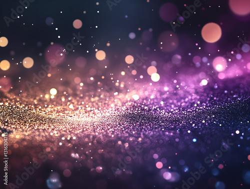 Dreamy Purple-Gold Light Spots