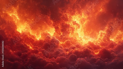 Dramatic Apocalyptic Explosion with Fiery Smoke Symbolizing Intense Danger and Chaos