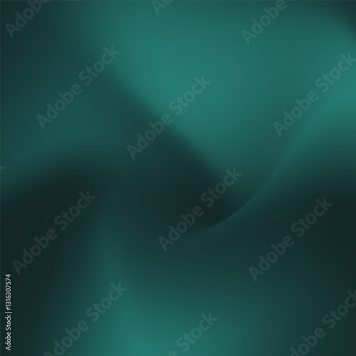 Dark teal green minimal banner calm , Noise intensive Holographic blend blurred smooth transitions tone empty presentation