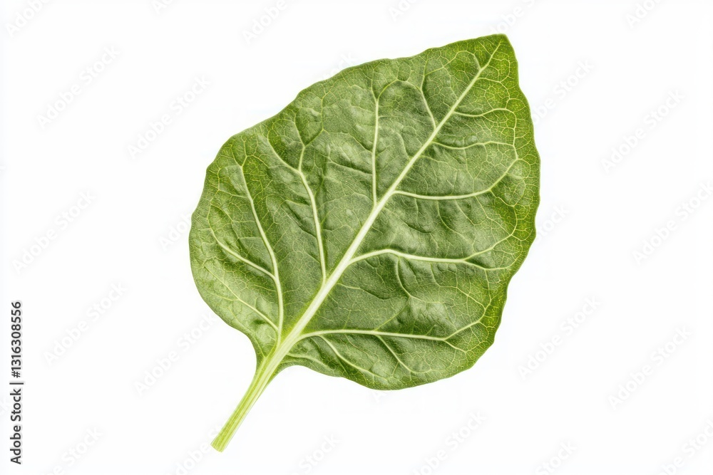 Vibrant detail of chard foliage shining spotlight on vein pattern and textured greenery on neutral studio background Vibrant detail of chard foliage shining spotlight on vein pattern and textured greenery on neutral studio background