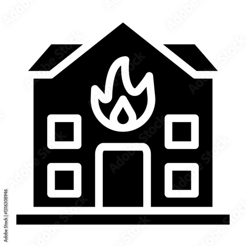 Fire Station Vector Design Icon Style
