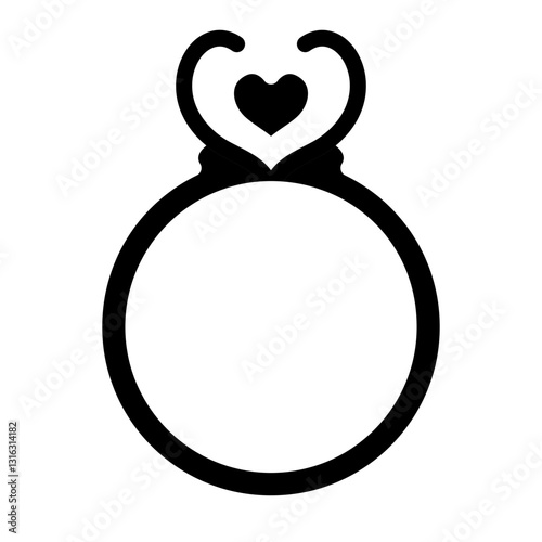 Engagement Ring Vector Design Icon Style