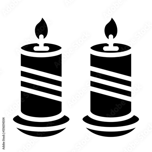 Candles Vector Design Icon Style