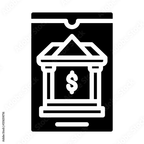 Mobile Banking Vector Design Icon Style