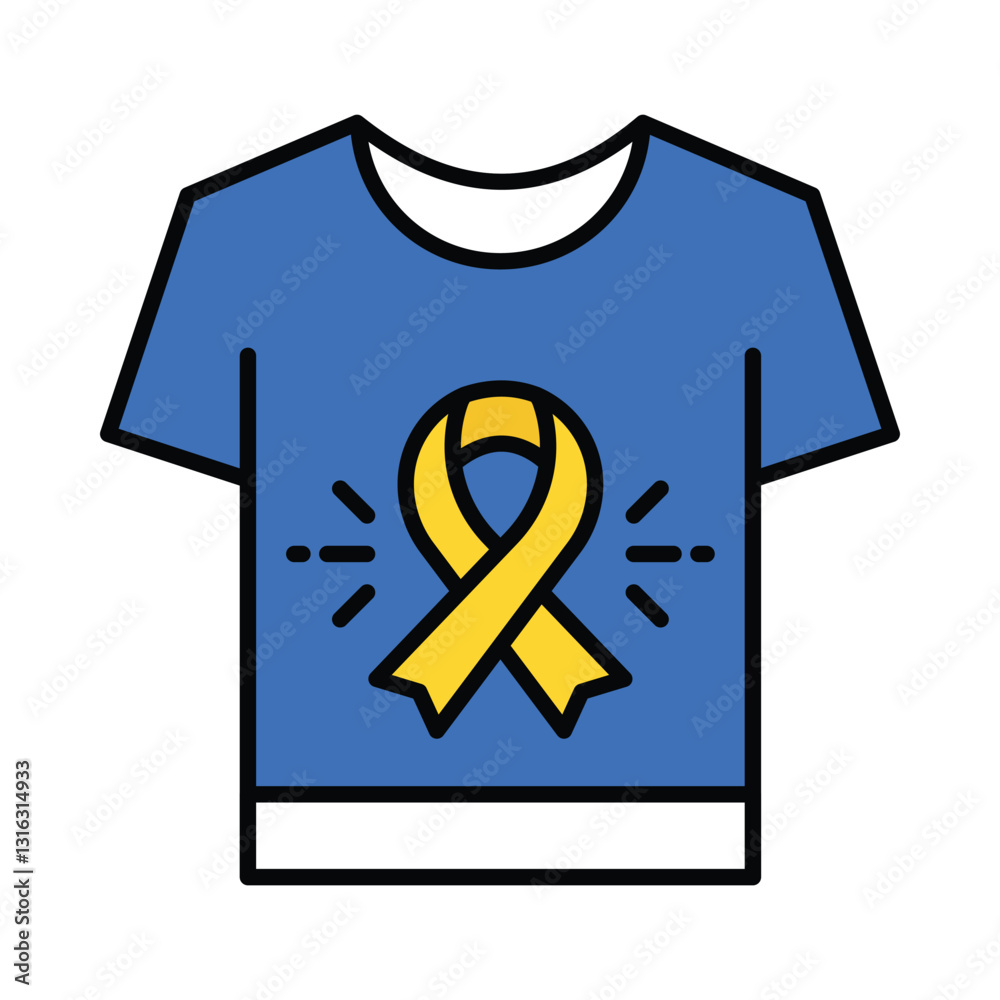 World Cancer Day vector filled outline icon. EPS 10 file
