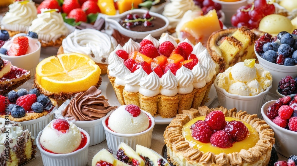 Indulge in a mouthwatering array of delectable desserts featuring an assortment of delicious cake slices. Indulge in a mouthwatering array of delectable desserts featuring an assortment of delicious cake slices.