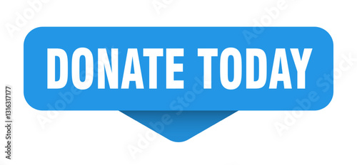 donate today sticker. donate today sign on transparent background