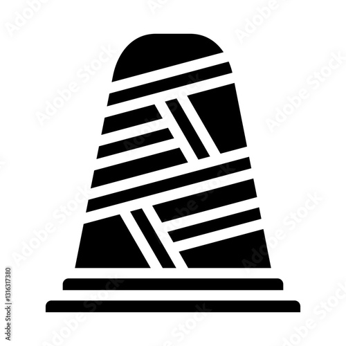 Traffic Cone Vector Design Icon Style