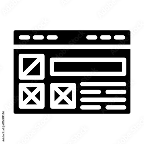 Wireframe Vector Design Icon Style