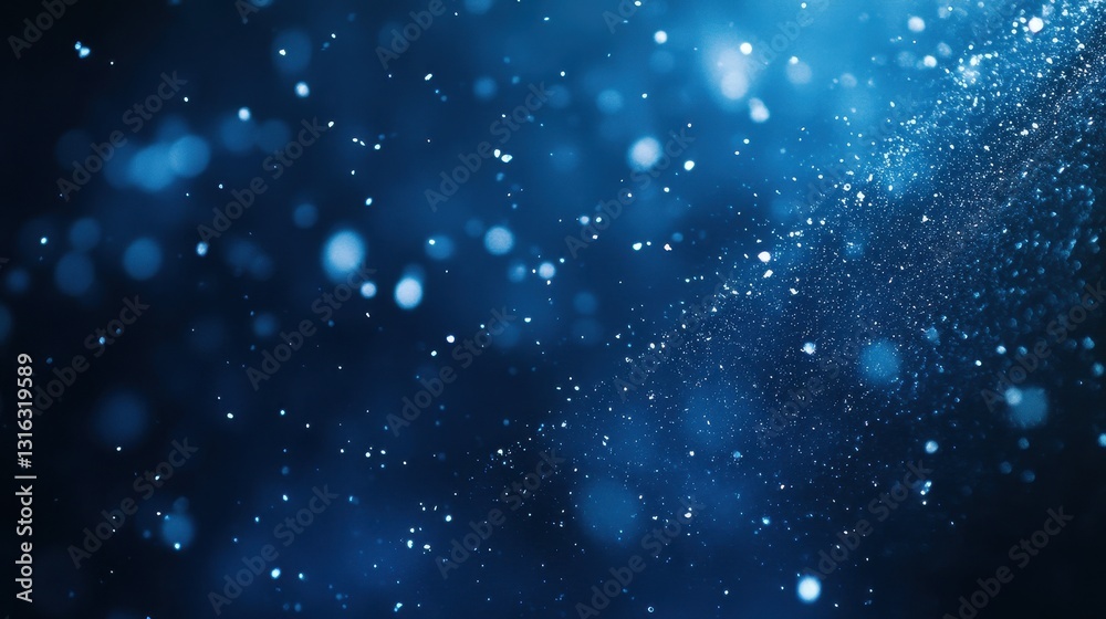 Elegant Abstract Blue Bokeh Background with Sparkling Particles and Soft Blur. Elegant Abstract Blue Bokeh Background with Sparkling Particles and Soft Blur.