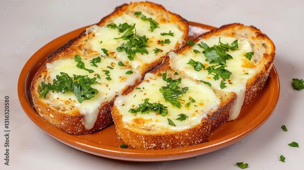 Golden Crisp Toasts with Molten Cheese and Fresh Herbs Savoring Delicious Comfort Food Delight Golden Crisp Toasts with Molten Cheese and Fresh Herbs Savoring Delicious Comfort Food Delight