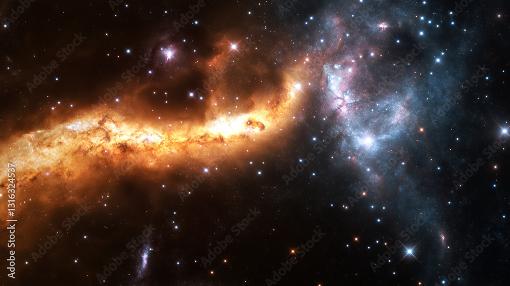 Naklejka premium space galaxy background