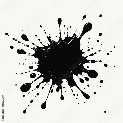 Abstract Ink Explosion Artwork