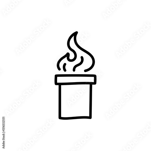 Minimal Chimney with Smoke Waves