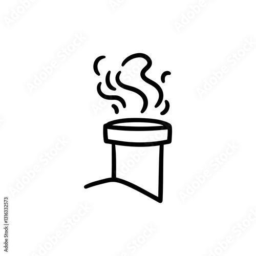 Minimal Chimney with Smoke Waves