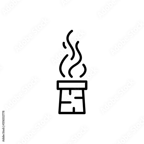 Minimal Chimney with Smoke Waves