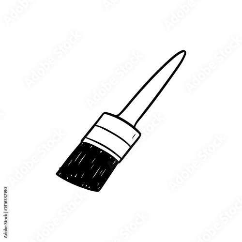 Basic Wide Paintbrush with Bristles