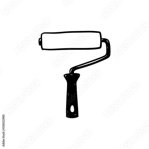 Minimal Paint Roller with Simple Handle