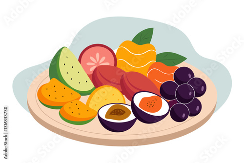 Delicious Dried Fruit Platter with Figs, Dates & Raisins