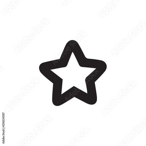 vector illustration of chrismas star with editable strokes