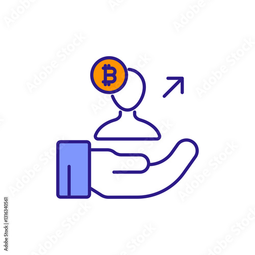 Greed & High-Risk Profit Pursuit in Trading Psychology Colored Icons.