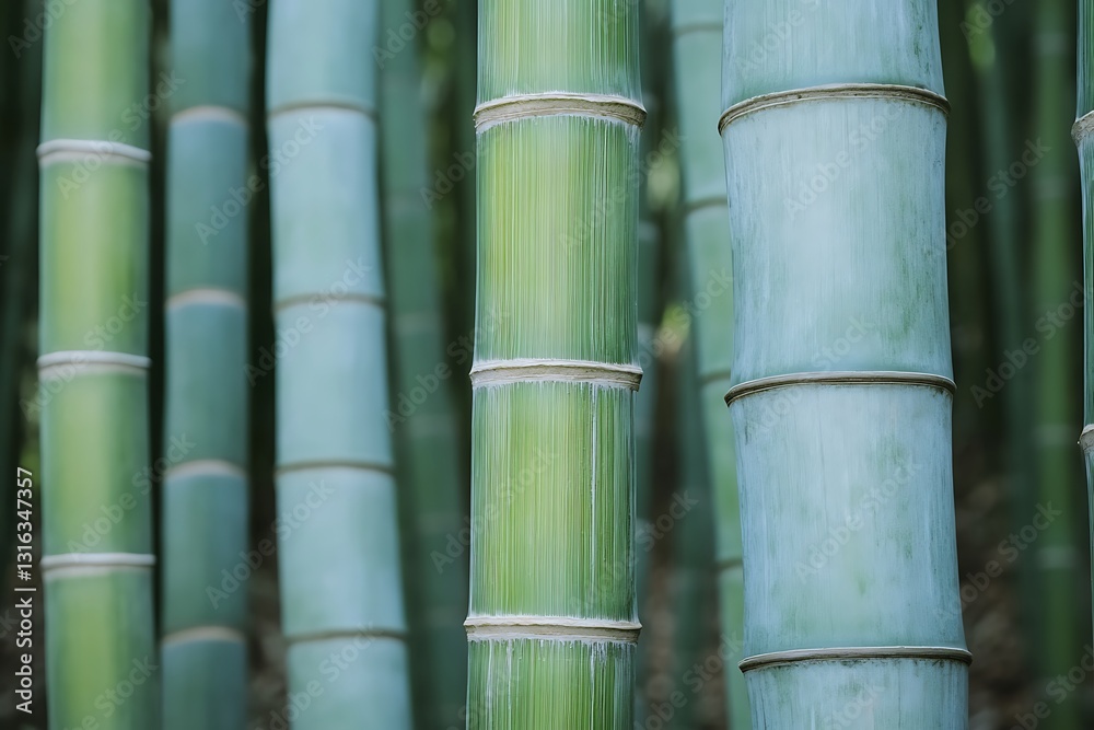 Lush green bamboo stalks in a dense forest (1) Lush green bamboo stalks in a dense forest (1)