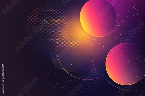 Cosmic orbs glow in dark nebula