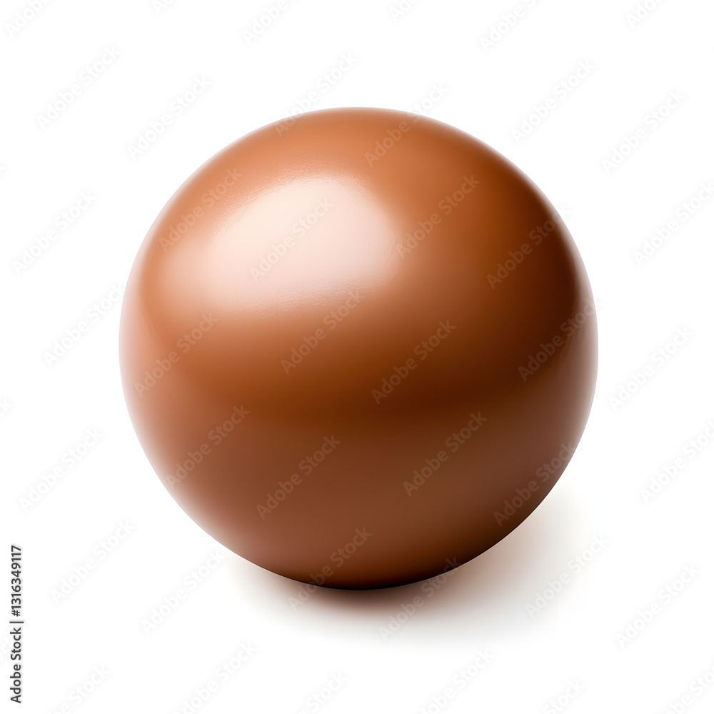 Chocolate Sphere on Clean White Background Chocolate Sphere on Clean White Background