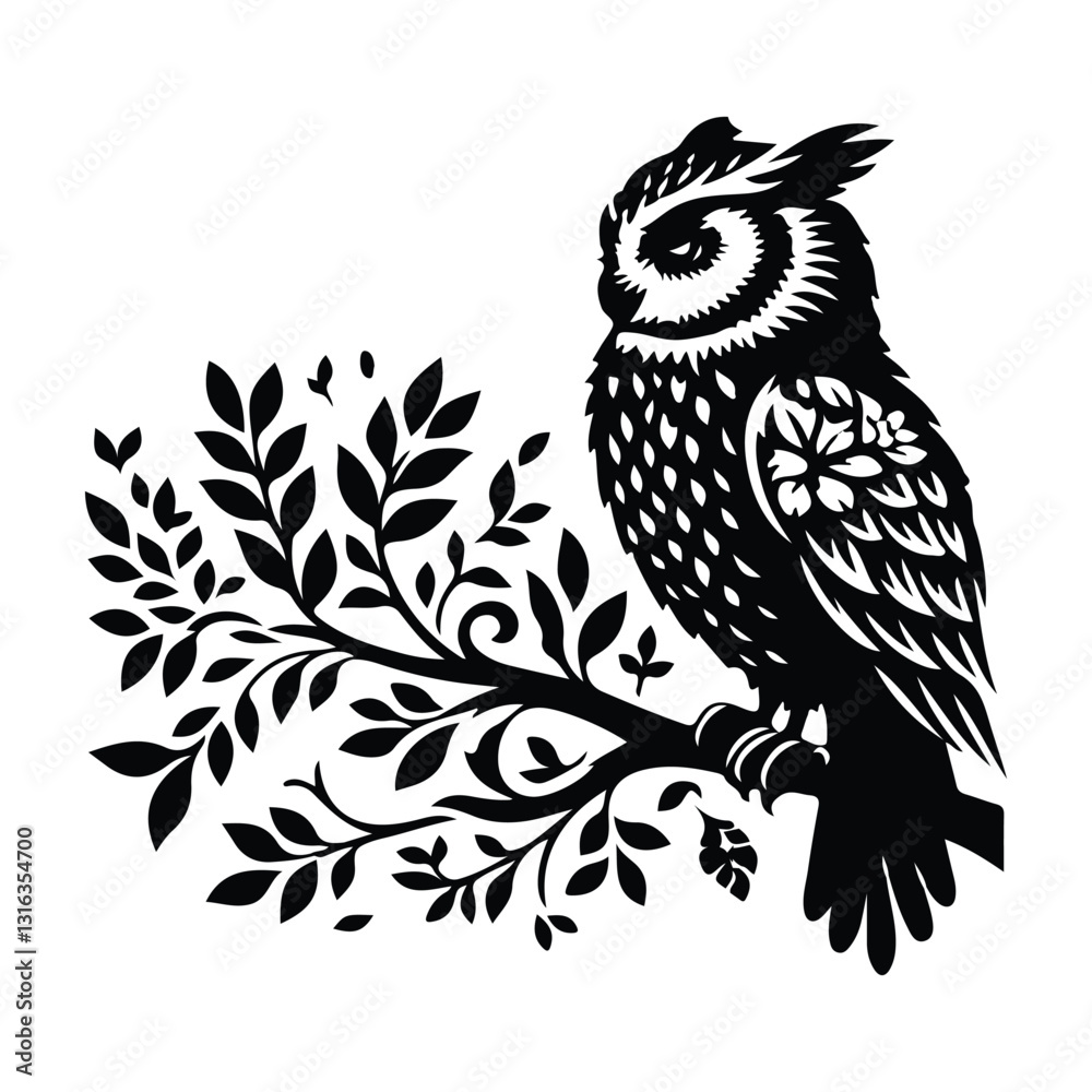 Obraz premium owl silhouette