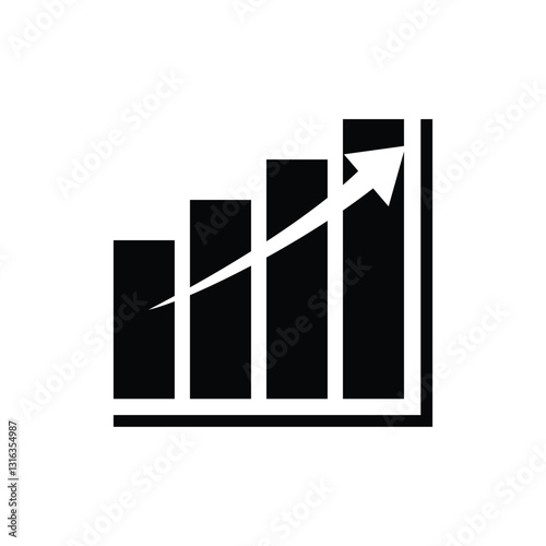 business corporate office stock chart graph icon	