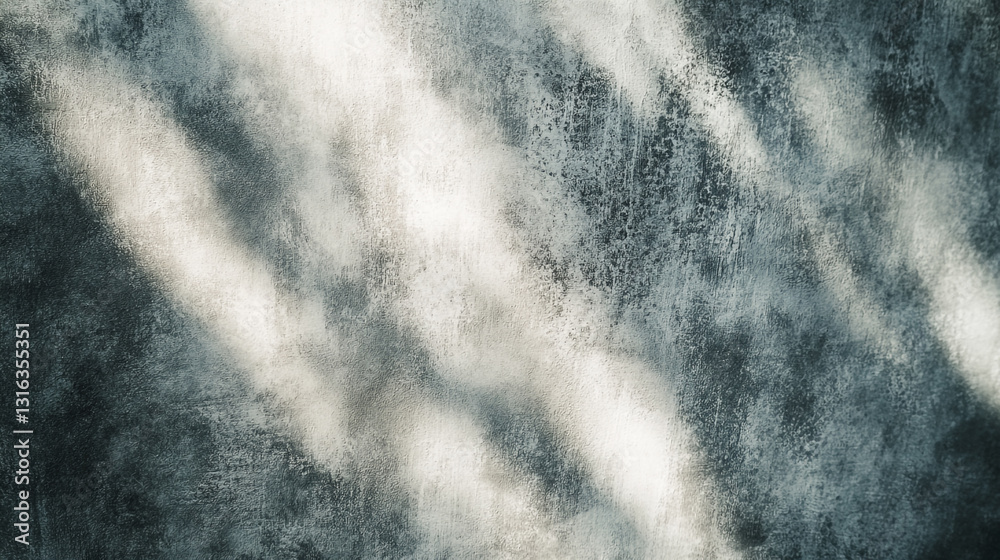 Fototapeta premium Abstract dark grey textured wall with light and shadow overlay art photo image style shade beams
