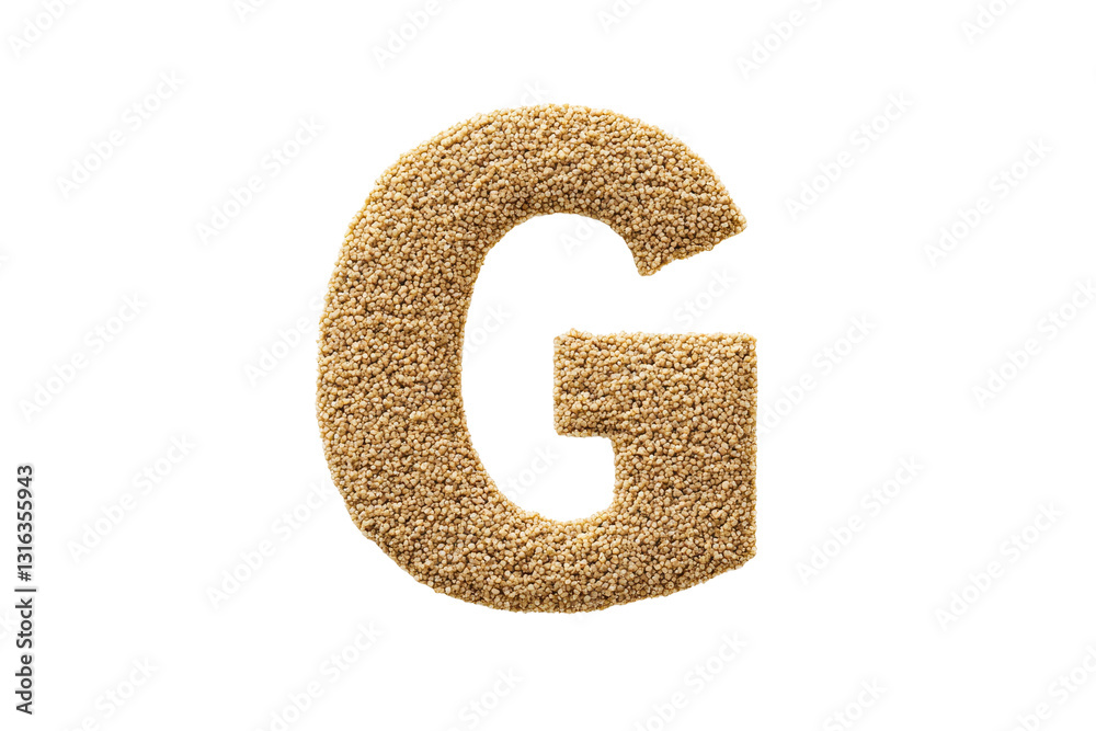 Isolated letter g on sand minimalist art calm environment Isolated letter g on sand minimalist art calm environment