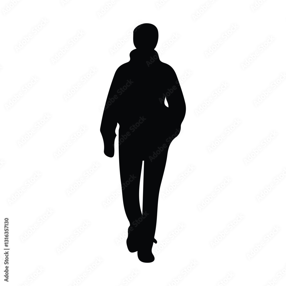 Fototapeta premium silhouette of person walking