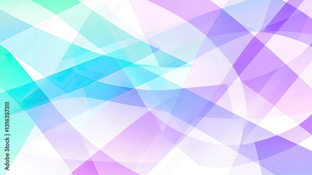 Fototapeta premium Abstract Colorful Geometric Design with Soft Pastel Gradients and Smooth Wavy Patterns in a Dynamic Digital Illustration Background