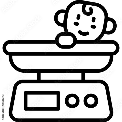 Baby Weight line icon