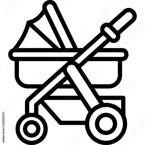 Pushchair line icon