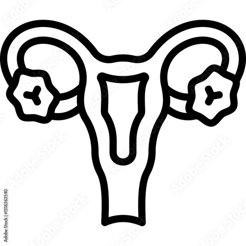 Uterus line icon