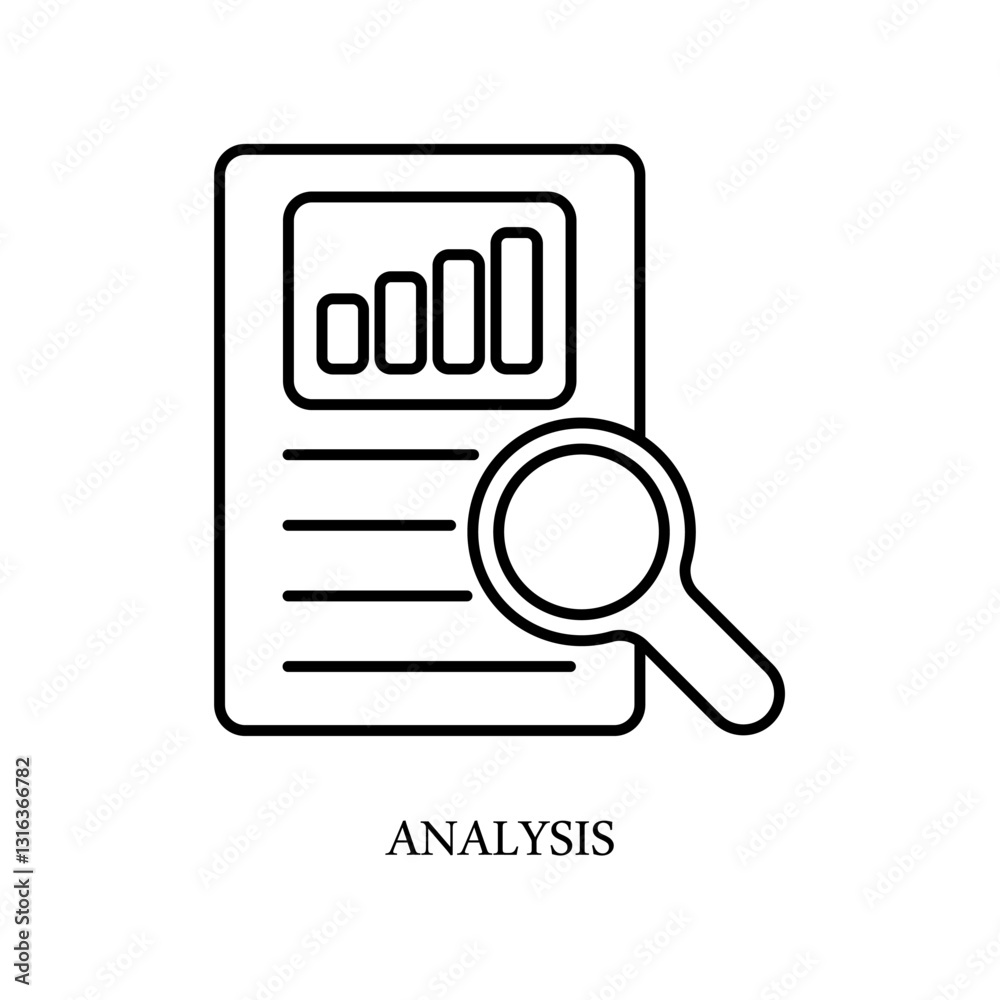 Icon a analysis, isolated against a clean background. Icon a analysis, isolated against a clean background.