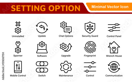 Settings, icon set. Containing options, configuration, preferences, adjustments, operation, gear, control panel, equalizer, management, optimization and productivity icons.