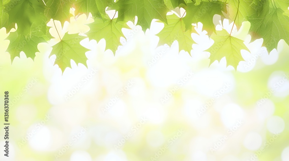 Green Maple Leaves Background Bright Sunlight Soft Focus Green Maple Leaves Background Bright Sunlight Soft Focus