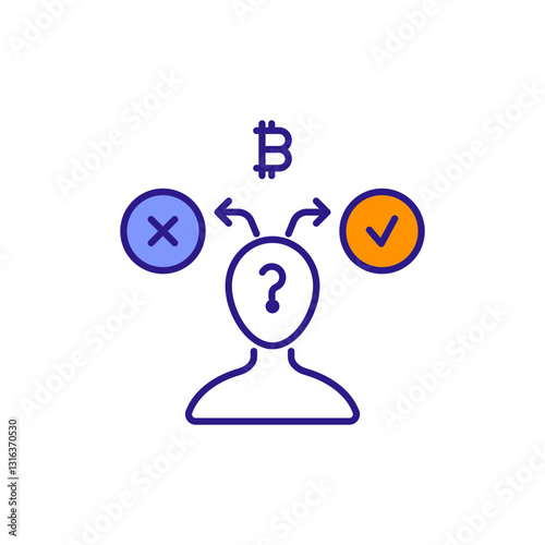 Trading Decision-Making: Risk-Reward Evaluation Framework Colored Icons.