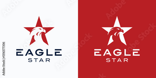 Eagle Head Star Logo Template