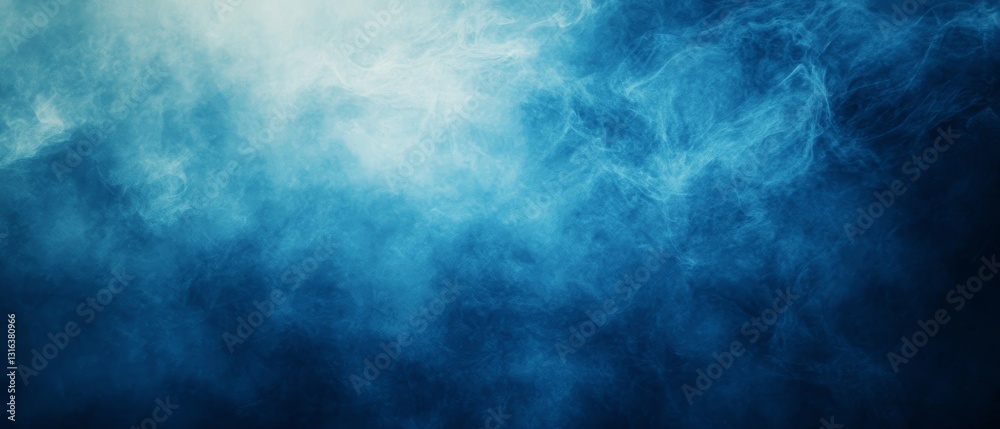 Obraz premium Abstract Cobalt Dreamscape: Swirling Mist and Light 