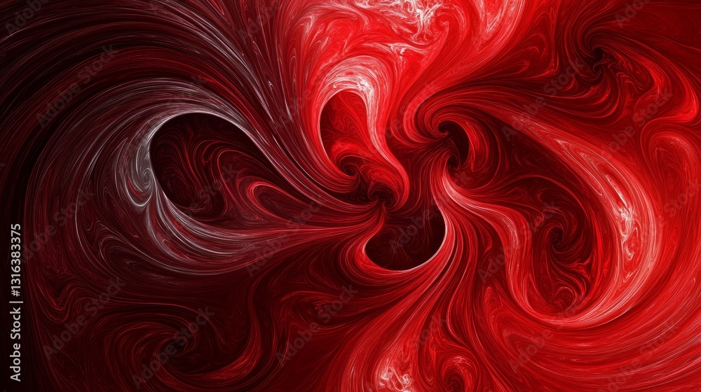 Abstract Red Swirls: Frosty Winter Patterns Abstract Red Swirls: Frosty Winter Patterns