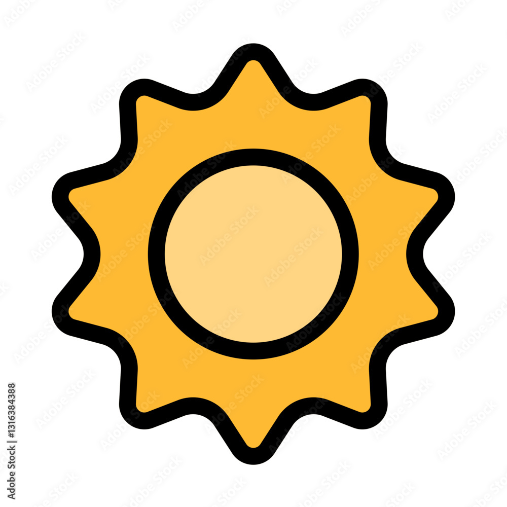 sun fill color style sun fill color style